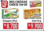 Promo Harga MEG Cheddar Cheese 180 gr - Hypermart