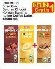 Promo Harga Indomilk Korean Series Belgian Chocolate, Korean Strawberry, Italian Coffee Latte 180 ml - Indomaret