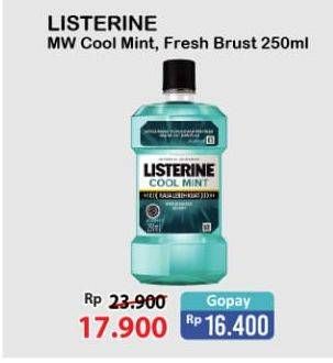 Promo Harga LISTERINE Mouthwash Antiseptic Cool Mint, Fresh Burst 250 ml - Alfamart