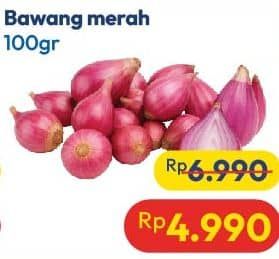 Promo Harga Bawang Merah Curah per 100 gr - Hypermart