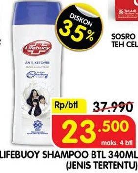 Promo Harga LIFEBUOY Shampoo 340 ml - Superindo