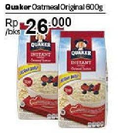 Promo Harga Quaker Oatmeal Original 600 gr - Carrefour