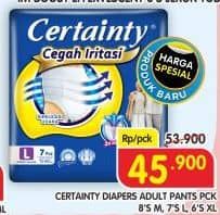 Promo Harga Certainty Adult Diapers M8, L7, XL6 6 pcs - Superindo