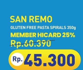 Promo Harga San Remo Gulten Free 350 gr - Hypermart