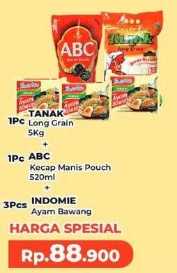 Tanak Beras Long Grain + ABC Kecap Manis + Indomie Mi Kuah