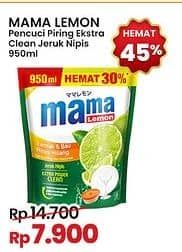 Promo Harga Mama Lemon Cairan Pencuci Piring Jeruk Nipis 950 ml - Indomaret