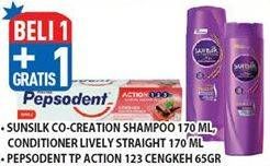 Promo Harga Sunsilk Co-Creations Shampoo/ Conditioner/ Pepsodent Action 123 Cengkeh  - Hypermart