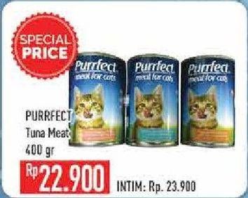 Promo Harga PURRFECT Cat Food Tuna Meat 400 gr - Hypermart