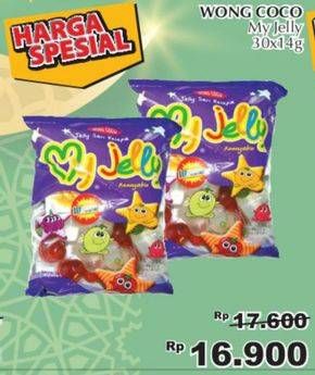 Promo Harga WONG COCO My Jelly per 30 pcs 14 gr - Giant