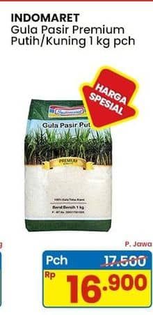 Promo Harga Indomaret Gula Pasir Putih, Kuning 1000 gr - Indomaret