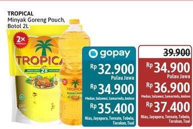 Promo Harga TROPICAL Minyak Goreng Pouch, Botol 2L  - Alfamidi