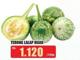 Promo Harga Terong Lalap Hijau per 100 gr - Hari Hari