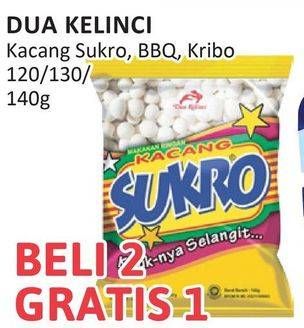 Promo Harga Dua Kelinci Kacang Sukro BBQ, Kribo, Original 120 gr - Alfamidi
