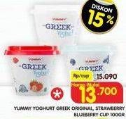 Promo Harga YUMMY Greek Yogurt Kecuali Blueberry, Kecuali Original, Kecuali Strawberry 100 gr - Superindo