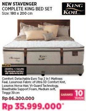 Promo Harga King Koil New Stavenger Complete King Bed Set 180 X 200 Cm  - COURTS