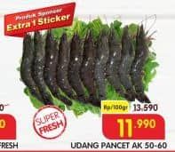 Promo Harga Udang Pancet AK 50-60 per 100 gr - Superindo