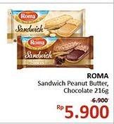 Promo Harga ROMA Sandwich 216 gr - Alfamidi