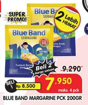 Promo Harga Blue Band Margarine Serbaguna 200 gr - Superindo