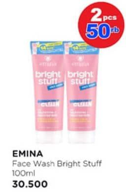 Emina Bright Stuff Face Wash 100 ml Harga Promo Rp50.000, Harga per pcs Rp 30.500
