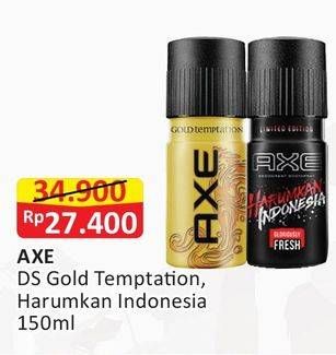 Promo Harga AXE Deo Spray Gold Temptation, Harumkan Indonesia 150 ml - Alfamart