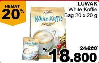 Promo Harga Luwak White Koffie 20 pcs - Giant