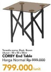 Promo Harga Corby End Table  - Carrefour