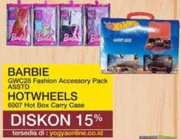 Promo Harga BARBIE GWC328 Fashion Accessory Pack Asstd / HOT WHEELS 6007 Hot Box Carry Case  - Yogya