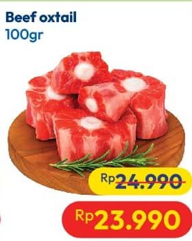 Promo Harga Oxtail Cut per 100 gr - Hypermart