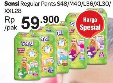 Promo Harga Sensi Regular Pants S48, M40, L36, XL30, XXL28  - Carrefour