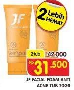 Promo Harga JF Facial Foam Anti Acne Protect per 2 pcs 70 gr - Superindo