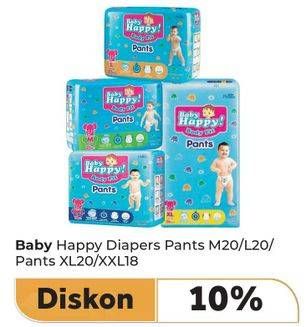 Promo Harga Baby Happy Body Fit Pants M20, L20, XL20, XXL18 18 pcs - Carrefour