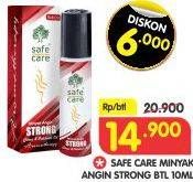 Promo Harga SAFE CARE Minyak Angin Aroma Therapy Strong 10 ml - Superindo