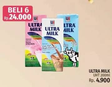 Promo Harga ULTRA MILK Susu UHT 200 ml - LotteMart