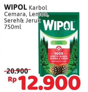 Promo Harga Wipol Karbol Wangi Cemara, Lemon, Sereh Jeruk 750 ml - Alfamidi