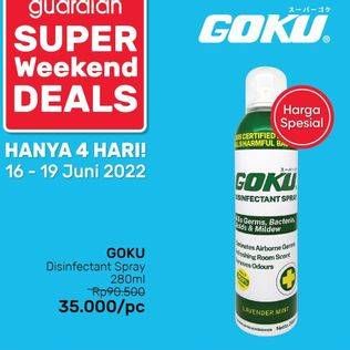 Promo Harga Goku Disinfectant Spray 280 ml - Guardian