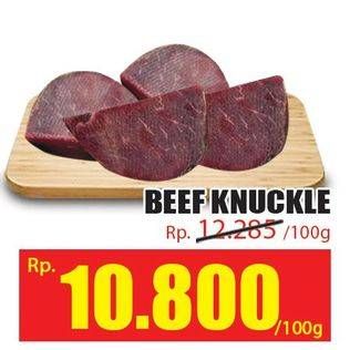 Promo Harga Beef Knuckle (Daging Inside) per 100 gr - Hari Hari