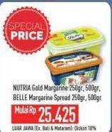 Promo Harga NUTRIA Gold Margarine 250g/ 500g/ Belle Margarine Spread  - Hypermart
