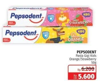 Promo Harga PEPSODENT Pasta Gigi Kids Orange, Strawberry 50 gr - Lotte Grosir