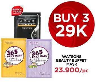 Promo Harga WATSONS Beauty Buffet 365 Daily Mask per 3 sachet - Watsons