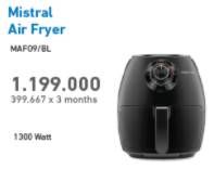 Promo Harga MISTRAL MAF09 | Air Fryer 1300 W  - Electronic City