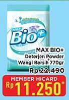 Promo Harga Max Bio Detergent Powder Wangi Bersih 770 gr - Hypermart
