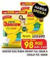 Promo Harga Dancow FortiGro Susu Bubuk Full Cream, Instant Cokelat 1000 gr - Superindo
