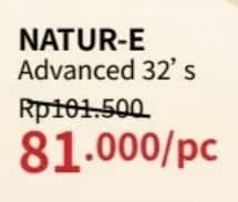 Natur-e Advanced Soft Capsule 32 pcs Diskon 20%, Harga Promo Rp81.000, Harga Normal Rp101.500