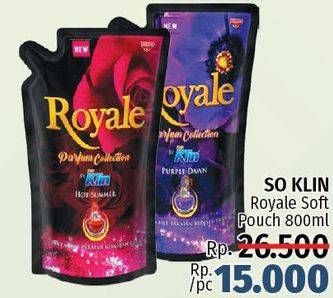 Promo Harga SO KLIN Royale Parfum Collection Purple Dawn, Hot Summer 800 ml - LotteMart
