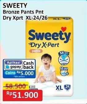 Promo Harga Sweety Bronze Pants Dry X-Pert XL26, XL24 24 pcs - Alfamart