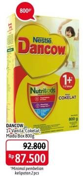 Promo Harga DANCOW Nutritods 1+ Cokelat, Madu, Vanila 800 gr - Alfamidi