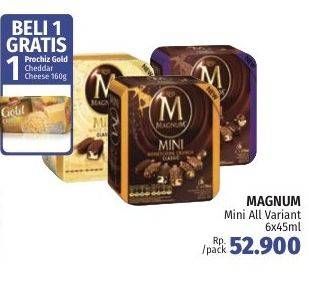 Promo Harga WALLS Magnum Mini All Variants per 6 pcs 45 ml - LotteMart