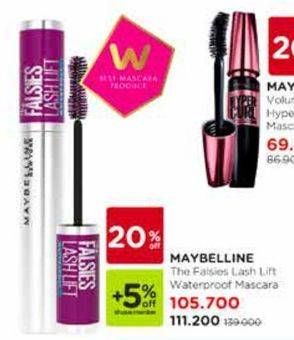 Promo Harga MAYBELLINE The Falsies Lash Lift Waterproof Mascara 30 gr - Watsons