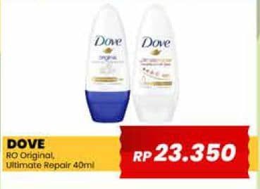 Promo Harga Dove Deo Roll On Original Nourish Smooth, Ultimate Repair 40 ml - Yogya