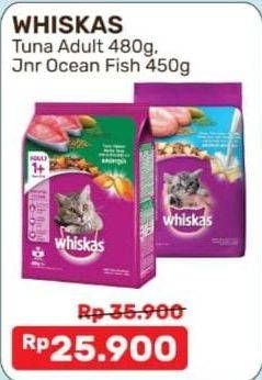 Promo Harga WHISKAS Dry Food Adult Tuna, Junior Ocean Fish 450 gr - Alfamart